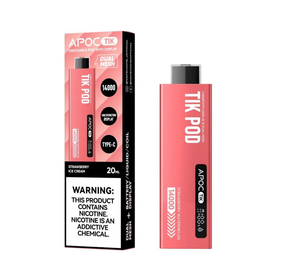 TIK POD - STRAWBERRY WATERMELON