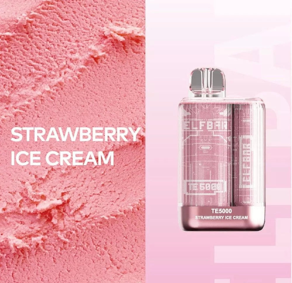 ELF BAR TE5000 - STRAWBERRY ICE CREAM